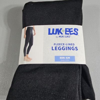 Muk Luks Womens Fleece Lined Leggings Black Size S/M Height 4'9-5'4 Style: 22115